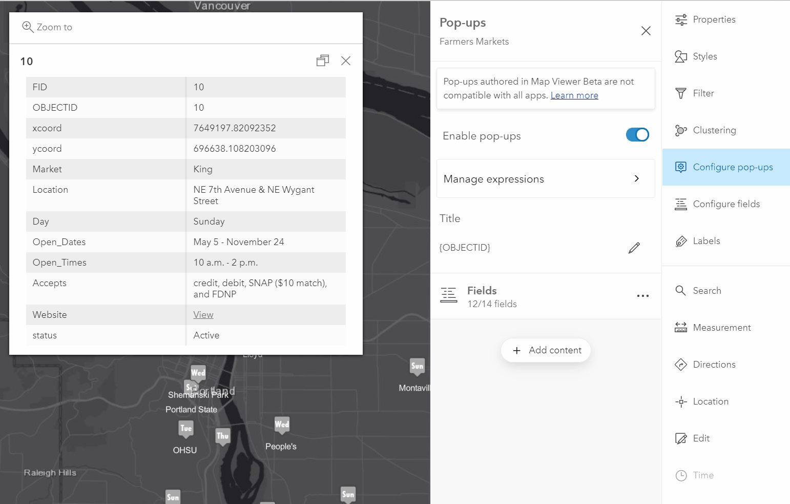 instant preview in map viewer beta