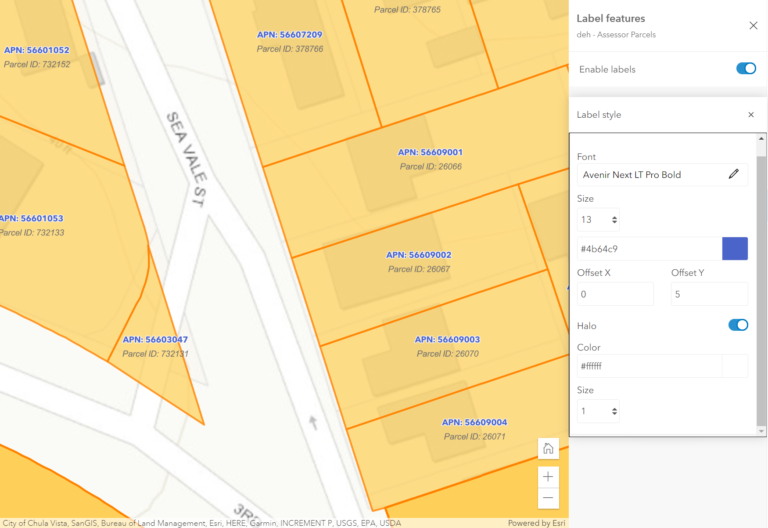 arcgis online multiple labels