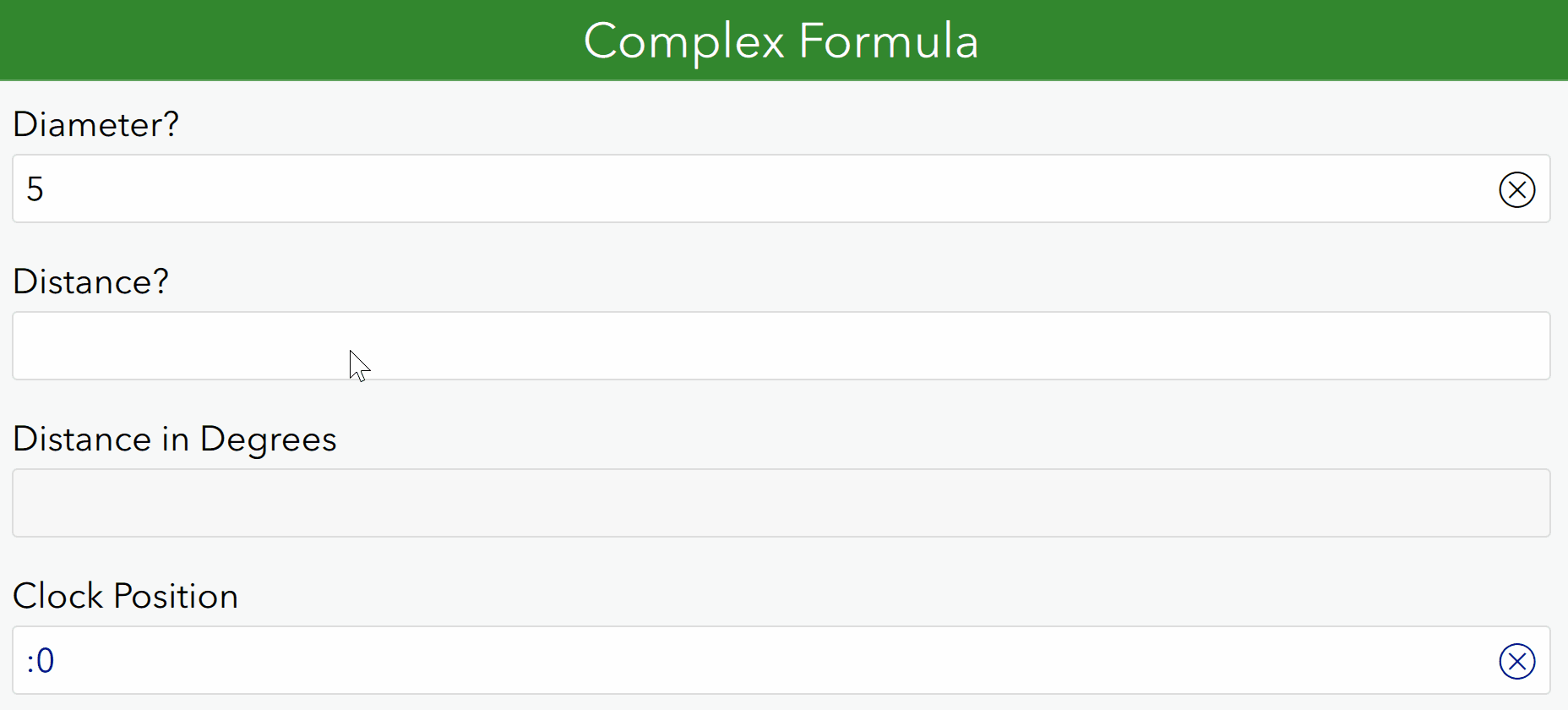 Animation showing the Survey123 complex formula computation
