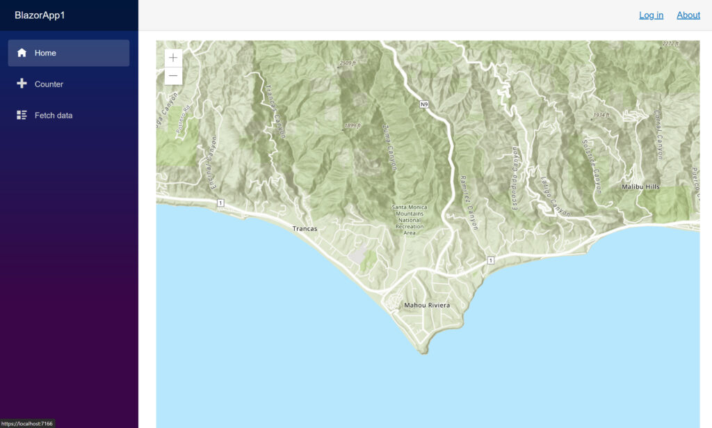 blazor web mapping app