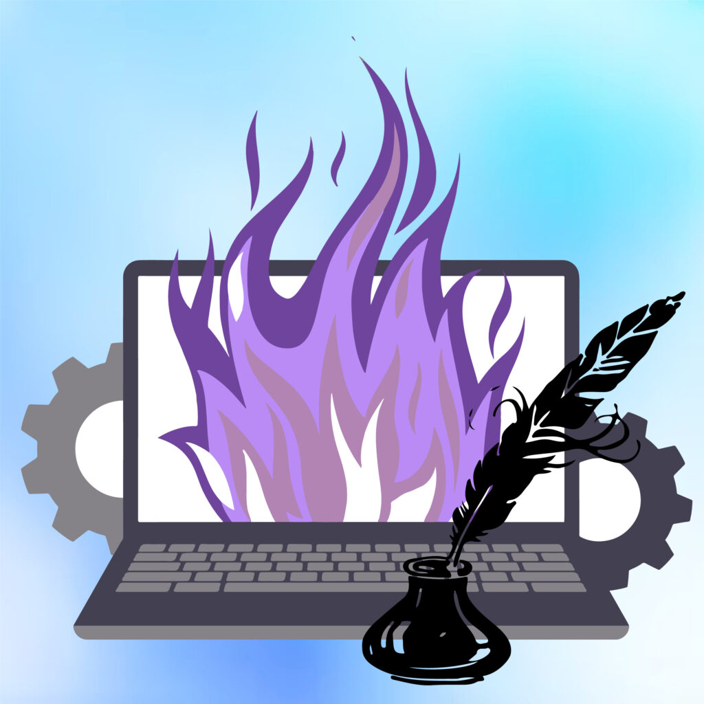 Artistic rendition of Quill Editor in Blazor